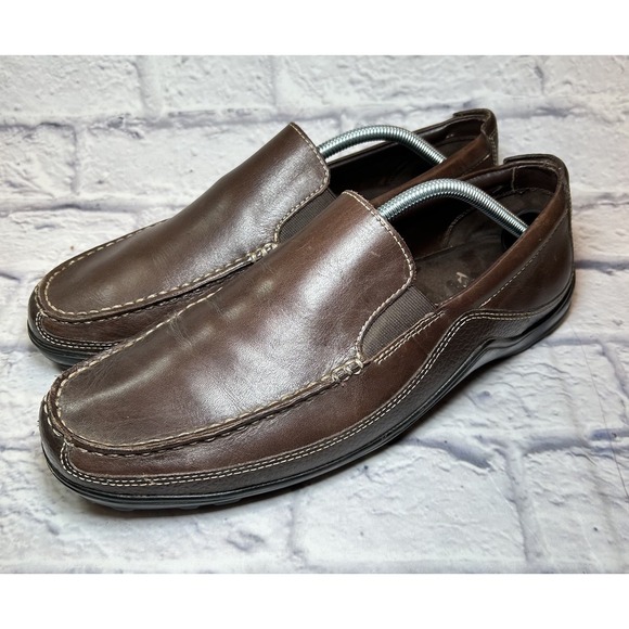 Cole Haan Tucker Venetian Brown Leather Slip‎ On Loafers Mens 11M Driving Shoes - Picture 2 of 10